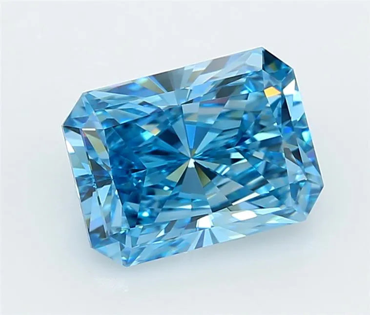3.03ct Radiant Lab Grown Diamond (Colour Fancy Vivid Blue, Clarity VVS1, IGI Certified)