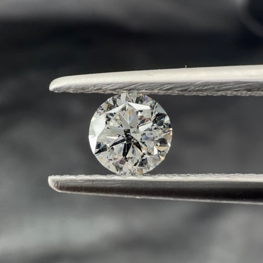 0.40 Ct Round Brilliant Cut Natural Diamond (Colour G, Clarity SI1, GIA Certified)